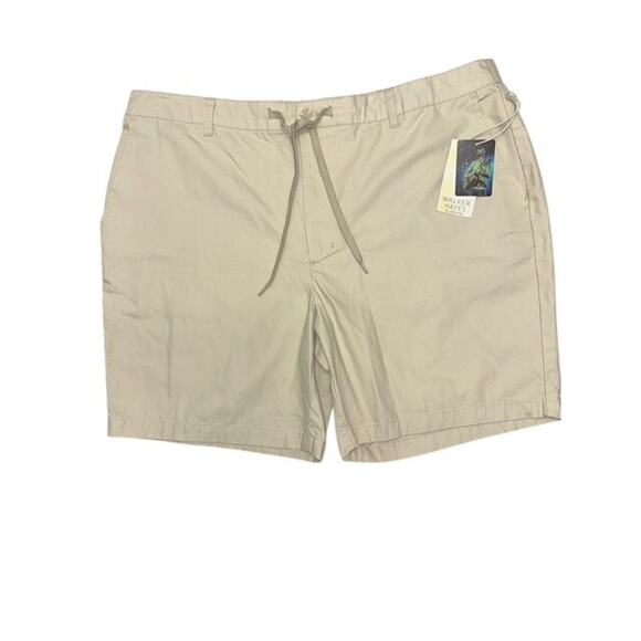 Walker Hayes XXL Casual Chino Shorts Stone Ivory Beige Cotton Stretch Back Waist - Picture 1 of 5
